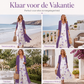 Dames Boho Bloemen Maxi Jurk & Omslagdoek Set