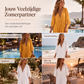 Zomerwijde jurk van kant met V-hals voor dames