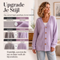 🔥 Tijdelijke Aanbieding ✨ Dames Oversized Gebreid Vest met V-Hals – Trendy Comfort & Relaxte Pasvorm 🤍