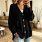 🔥 Tijdelijke Aanbieding ✨ Dames Oversized Gebreid Vest met V-Hals – Trendy Comfort & Relaxte Pasvorm 🤍