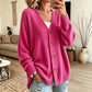 🔥 Tijdelijke Aanbieding ✨ Dames Oversized Gebreid Vest met V-Hals – Trendy Comfort & Relaxte Pasvorm 🤍