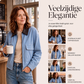 Dames corduroy jack met contrasterende revers
