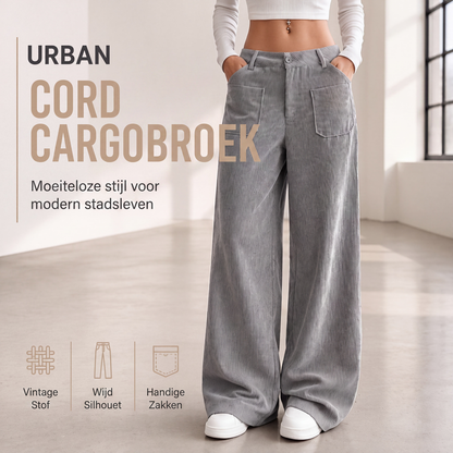 Casual wijde pijpen broek voor dames, ruimvallende pasvorm