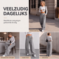 Casual wijde pijpen broek voor dames, ruimvallende pasvorm