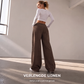 Casual wijde pijpen broek voor dames, ruimvallende pasvorm