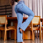 Elastische Flare Jeans met Hoge Taille