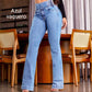 Elastische Flare Jeans met Hoge Taille