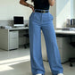 Casuele broek met hoge taille en rechte pijpen voor dames