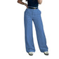 Casuele broek met hoge taille en rechte pijpen voor dames