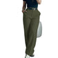 Casuele broek met hoge taille en rechte pijpen voor dames