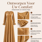 Elegante fluwelen maxi-jurk voor dames met geplooide mouwen