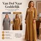 Elegante fluwelen maxi-jurk voor dames met geplooide mouwen