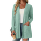 Casual damesvest met open voorkant en zakken