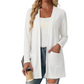 Casual damesvest met open voorkant en zakken