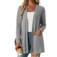 Casual damesvest met open voorkant en zakken