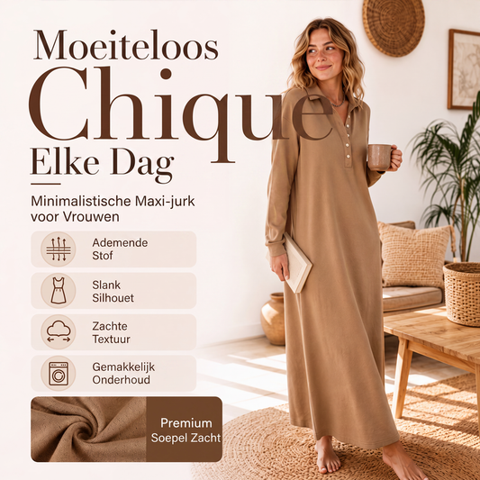 Gebreide sweatshirtjurk met lange mouwen voor dames