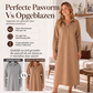 Gebreide sweatshirtjurk met lange mouwen voor dames