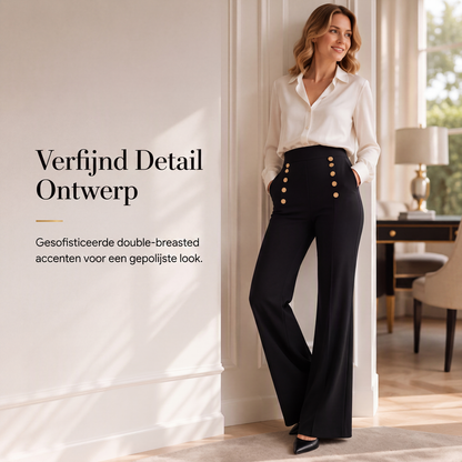 Hoge taille pantalon met double-breasted design voor dames