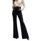 Hoge taille pantalon met double-breasted design voor dames