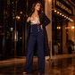 Hoge taille pantalon met double-breasted design voor dames