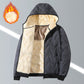 Warme winterjas met capuchon en ritssluiting voor heren
