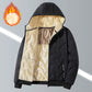 Warme winterjas met capuchon en ritssluiting voor heren