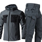 Warme Winddichte Set: Jas met Capuchon en Cargobroek