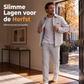 Heren Wafelgebreid Jack en Broek Tweedelige Casual Set