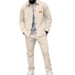 Heren Wafelgebreid Jack en Broek Tweedelige Casual Set
