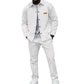 Heren Wafelgebreid Jack en Broek Tweedelige Casual Set