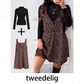 Flatterende gelaagde luipaardprint set
