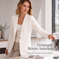 Dames gebreid vest met reverskraag