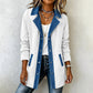 Casuele spijkerjack voor dames met patchwork