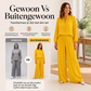 Casuele losvallende top en broekset voor dames