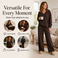 Off-shoulder sweatshirt en broekenset voor dames