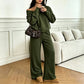 Off-shoulder sweatshirt en broekenset voor dames