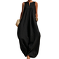 Dames mouwloze V-hals wijdpijpen jumpsuit met zakken