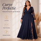 🌸 Nieuwe Collectie ✨ Elegante Maxi Jurk Dames 0XL-4XL met V-Hals & Kanten Details 👗 flatterende pasvorm, stijlvolle uitstraling & comfortabel voor elke curve