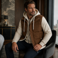 Verdikte gewatteerde winterbodywarmer met capuchon