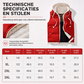 Verdikte gewatteerde winterbodywarmer met capuchon