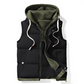 Verdikte gewatteerde winterbodywarmer met capuchon