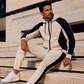 Heren Kleurblok Ritshoodie & Joggingbroek Set
