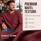 Heren Slim Fit Wafelgebreid V-hals Shirt