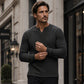 Heren Slim Fit Wafelgebreid V-hals Shirt