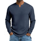 Heren Slim Fit Wafelgebreid V-hals Shirt