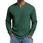Heren Slim Fit Wafelgebreid V-hals Shirt