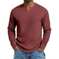 Heren Slim Fit Wafelgebreid V-hals Shirt