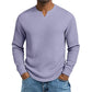 Heren Slim Fit Wafelgebreid V-hals Shirt