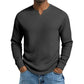 Heren Slim Fit Wafelgebreid V-hals Shirt