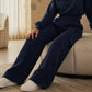 Damesbroek met hoge taille en trekkoord